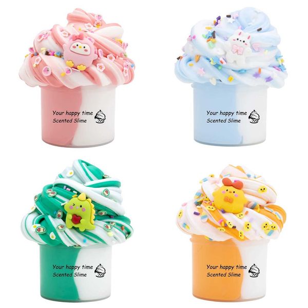 2.03oz Butter Slime Ultra Soft Adhesive Plastic Polymer Clay DIY Mud Charm Stress Relieving Toy Party Gift CL240905