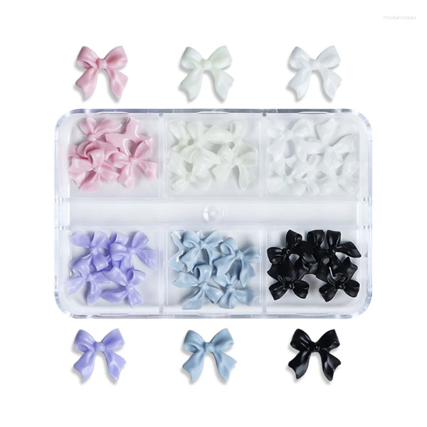 Nail Art Decorations Simple Trendy Net Red Bowknot Resin Long Ribbon Fashion DIY Crafting Accessories 3D Bows Ornaments