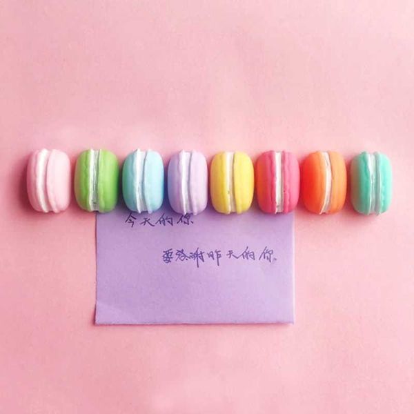 5pcs Cute Simulation of Macaron Refrigerator Magnets A Set of Personality Creative 3D Magnet Home DecorationM240808