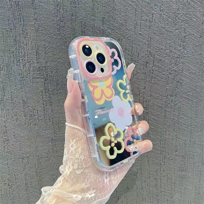 TEMU Ins Fashion Design Mirror Puff Soft Case Compatible with Samsung Galaxy Models A36, A16, A56, A13, A05, A26, A21S, A15, A05S, A03S, A14, A22,