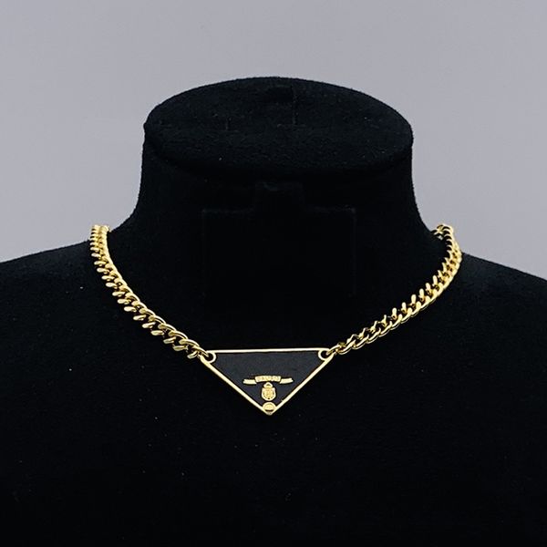 Classic Stainless Steel Jewellery Luxury Designer Men&#039;s Hip Hop Necklace Women&#039;s Inverted Triangle Necklace