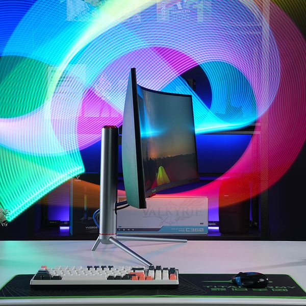 TITAN ARMY 49 inch curved 144Hz Type-C65W HDR 32:9 dual display with fish screen HVA esports game office 4K computer monitor