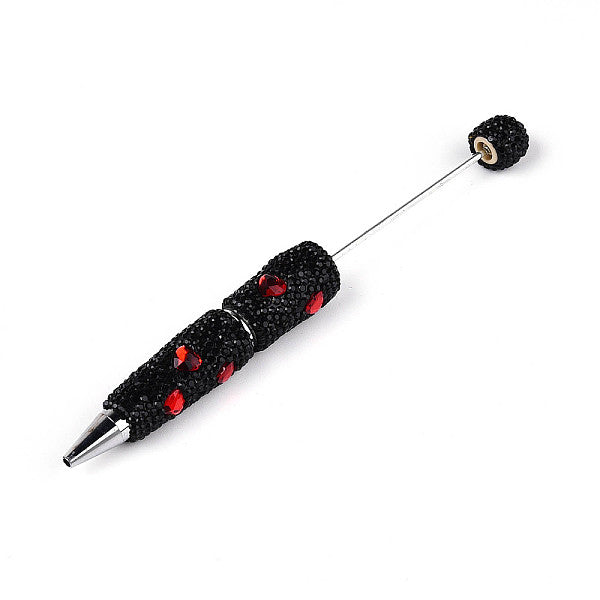 Heart Resin & Polymer Clay Pave Rhinestone Ball-Point Pen