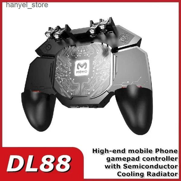 Game Controllers Joysticks MEMO DL88 2 in 1 Mobile Phone 6 Finger Gamepad Joystick Controller with Semiconductor Cooling Radiator for IOS An