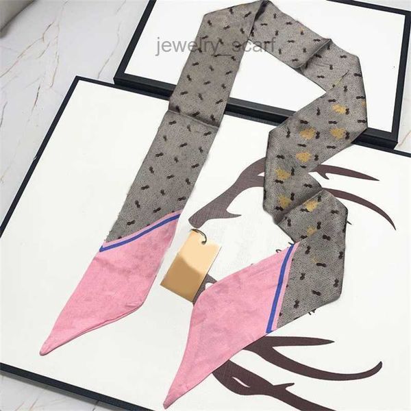 Fashion designer scarf luxury scarfs for women classic pink headband designers silk material handbag decorative purse rhombus scarves street