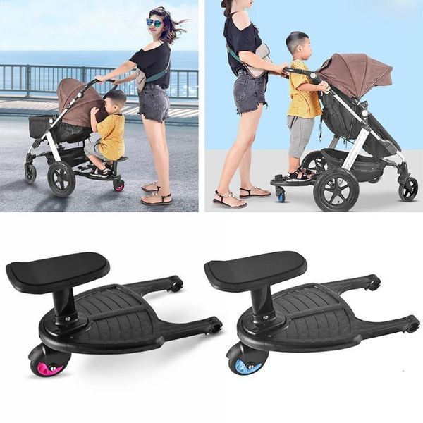 Peças de carrinho acessórios moda crianças carrinho pedal adaptador segundo crianças reboque auxiliar scooter caroneiro crianças placa de pé