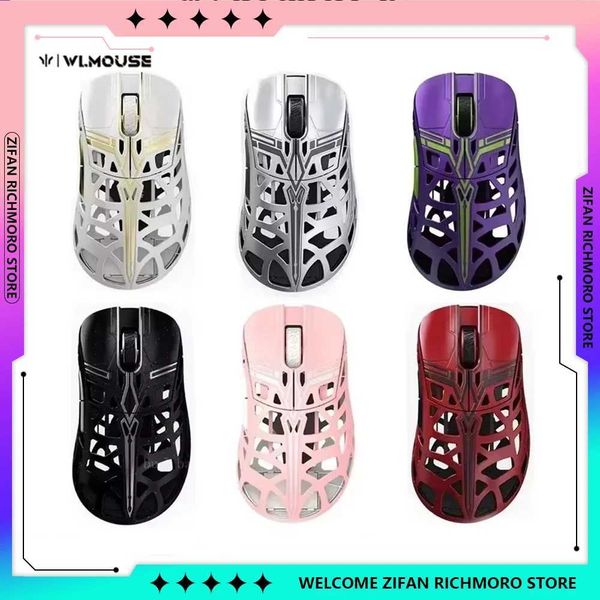 Mice Wanling Wlmouse Sword X Mouse Dual Mode Wireless PAW3950HS Gaming Mice Rgb Mouse Gamer Light Weight Office Pc Accessories Gifts H241122