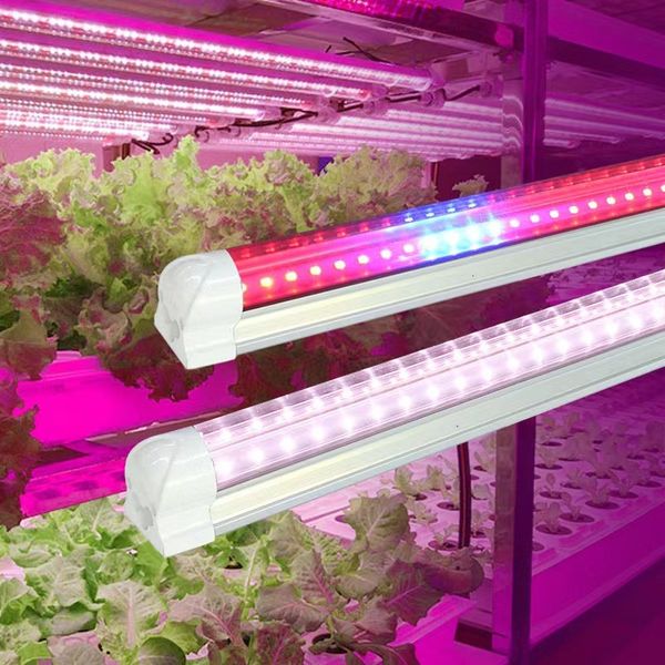 60cm 90cm 120cm T8 Tube Full Spectrum Hydroponic LED Grow Light Bar 30W 45W 60W Plant Grow Lamps for vegs grow tent