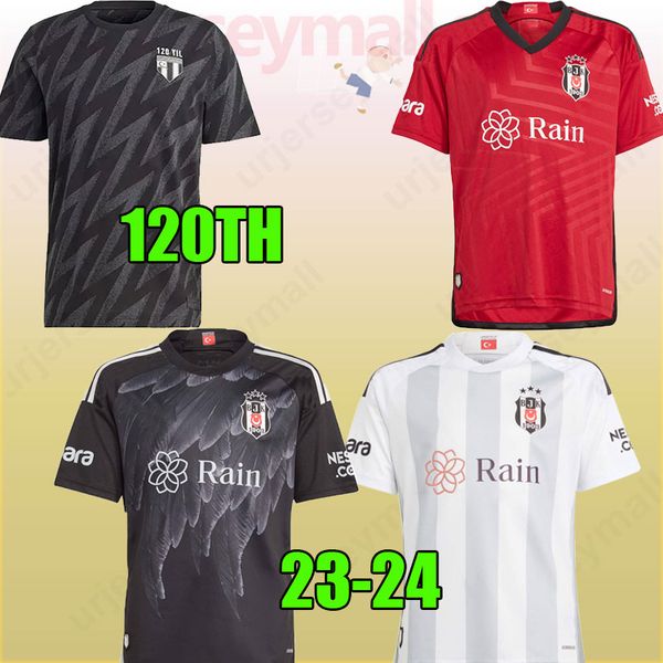 23 24 Besiktas Soccer Jerseys 2023 NKOUDOU 120 th ROSIER MONTERO GHEZZAL W. SOUZA GHEZZAL home away 3 rd football shirts
