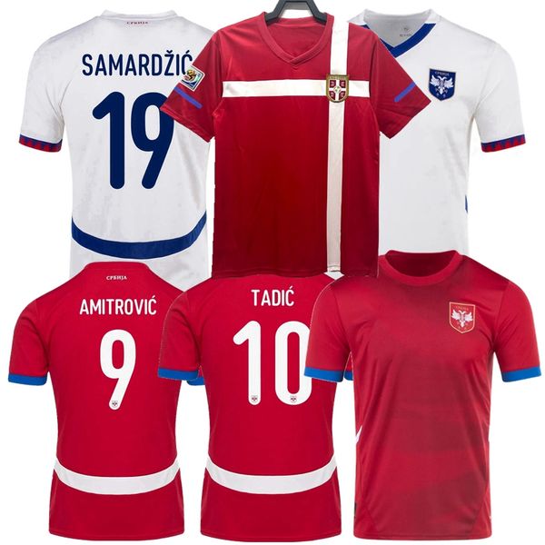 2010 retro 2024 2025 Serbia Soccer Jerseys SERGEJ TADIC JOVIC LUKIC A.MITROVIC PAVLOVIC SAMARDZIC MILENKOVIC STANKOVIC Vidic Kolarov Nationa