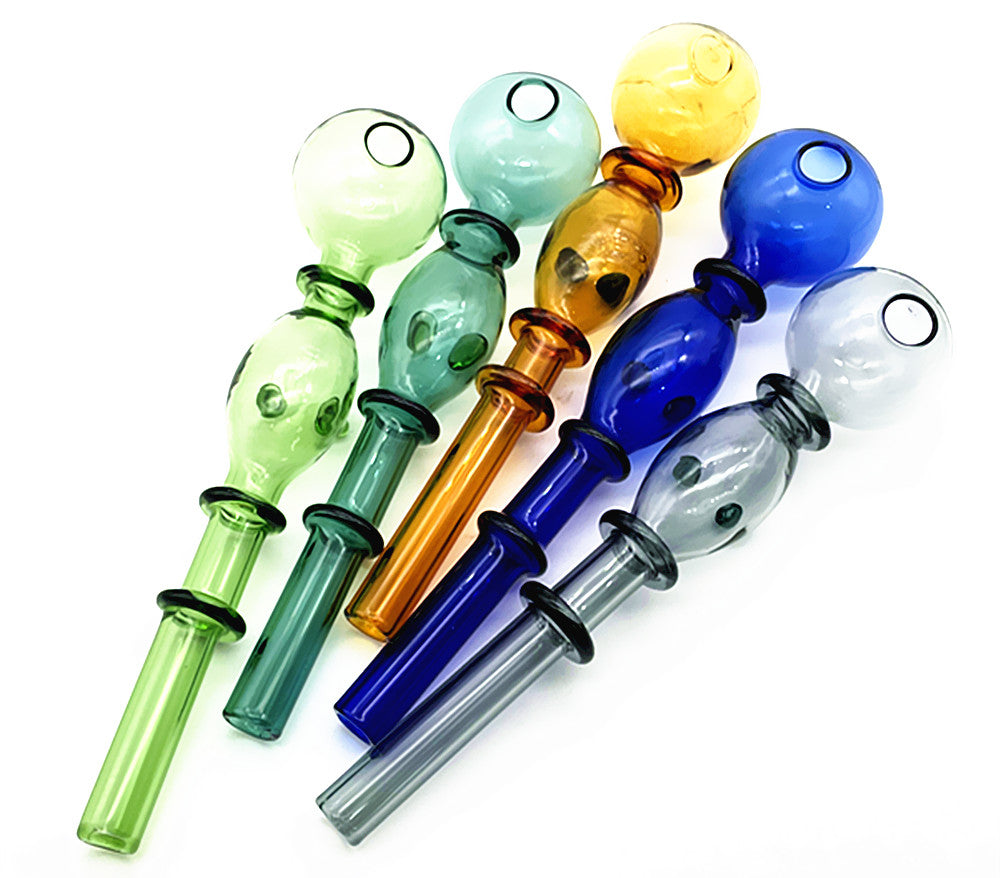 Color double bubble hookahs glass straight pot Wholesale bongs Burner Water Pipes Oil Rigs Oil