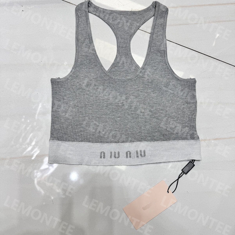 Crop Tops For Women Designer Luxury Womens Tank Top Sport Tanks -10 Letters Embroidered Sleeveless Vest Female Summer Knitted Tshirt DCD2409208