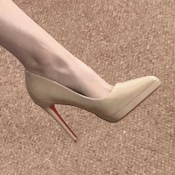 sandals red bottomed heels D12 High Heels Womens French Thin Heel Waterproof Platform Temperament Not Tired Feet Bare Color Red Bottom Singl