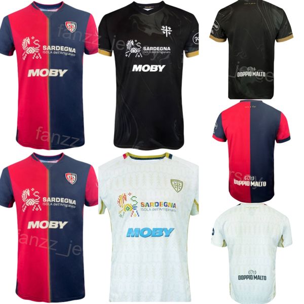 Club 2024-25 Cagliari Soccer Jerseys 37 AZZI 18 MARIN 9 LAPADULA 22 SCUFFET 77 LUVUMBO 14 DEIOLA 28 ZAPPA 3 AUGELLO 91 PICCOLI 6 LUPERTO Cus