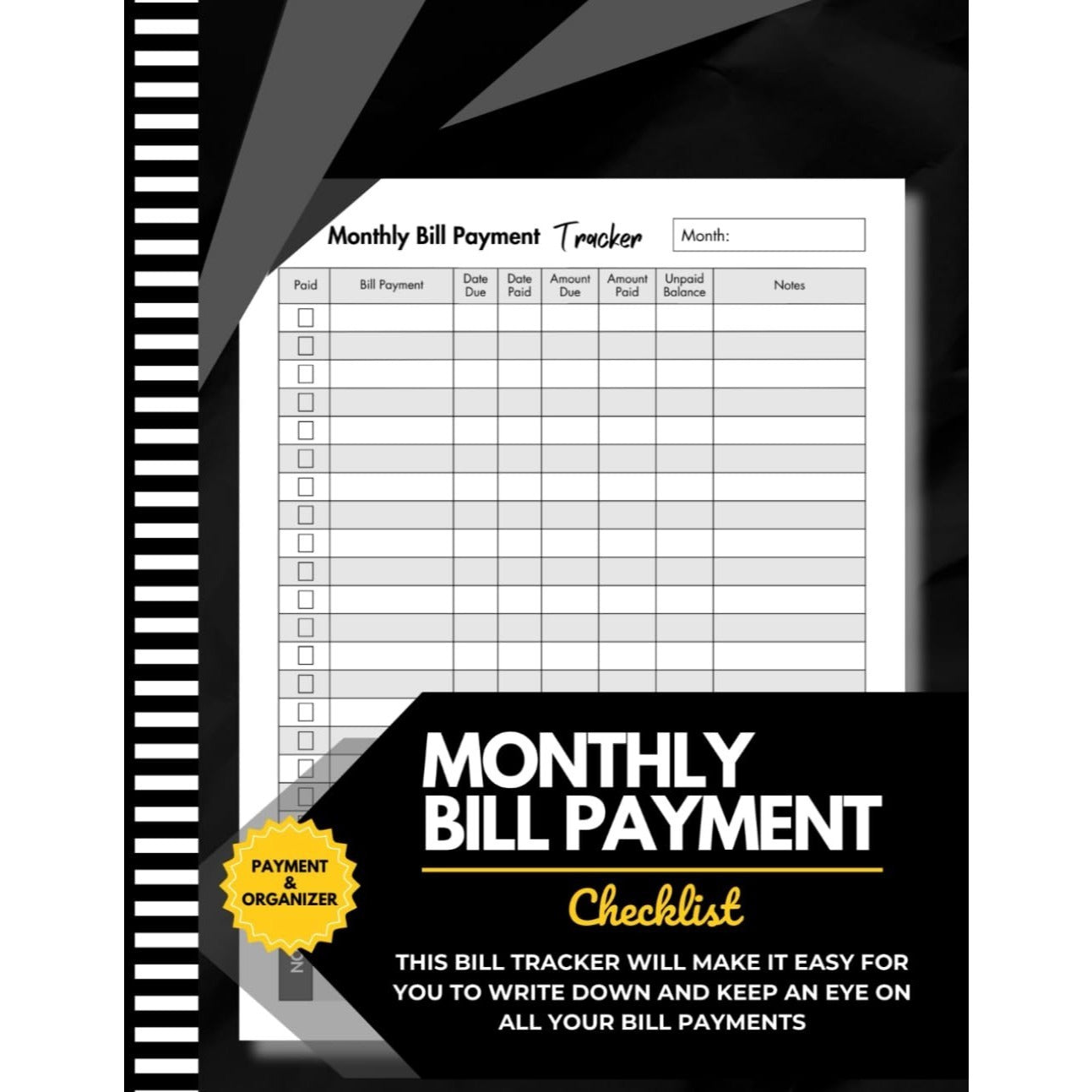 TEMU Bill Notebook: Monthly Bill Organizer & Planner For Financial Budgeting, Finance & Payments Checklist Organizer (8.5" X 11" + Pages )