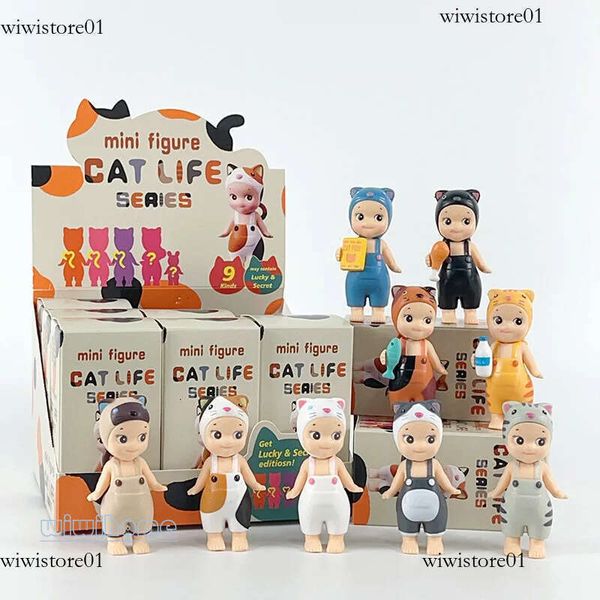 Cat Blind Box Sonny Angel Cats Life Action Figures Toys Ornaments Dolls For Fans Children Christmas Gifts 1Pc Random Send B45 40A 0A9