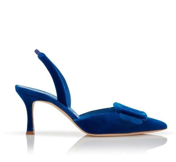 Design Women sandal sling back leather pump mb shoes MAYSLI Black Nappa Leather Slingback Pumps lady dress wedding low heeled