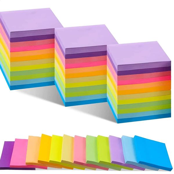 6colorset 300sheets 3inch Notepad Sticky Notes Kawaii Stationery Memo School Supplies Office Accessories Notebook Scratch Paper 241223