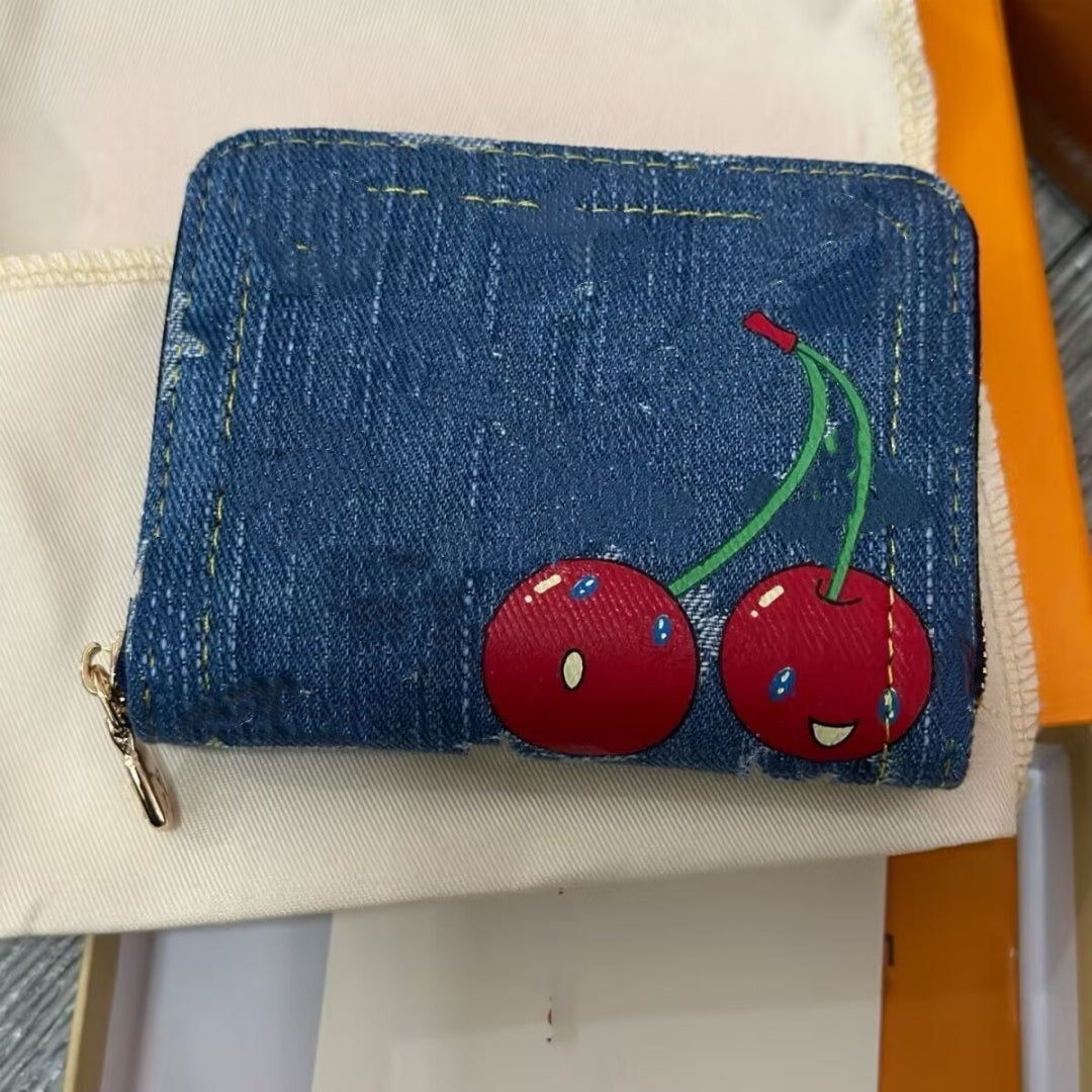 Short Denim Wallets Women Luxurys Designers Bags Totes Handbag Victorine Wallet Messenger Purse Card Holder pouch Travel Messenger Bag With Box