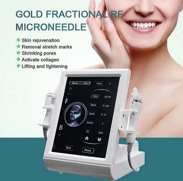 Desktop Portable 2 in 1 Secret RF Gold Fractional Rf Machine With Gold Rf Tips Cartridges Replacement - radiofrecuencia facials