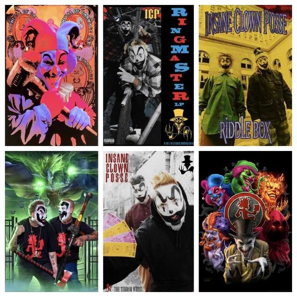 ICP Insane Clown Pose Poster Art Silk Poster Wall Stickers Used for Home Decoration Painting Used for Living Room Bedroom Office Z250210