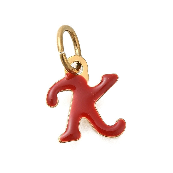 Ionenplattierung (IP) 304 Edelstahl Emaille Alphabet Charms