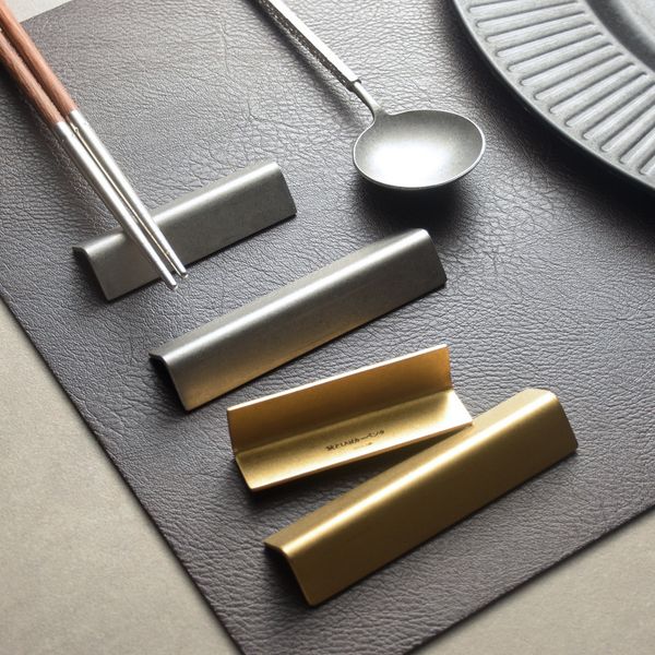 Stainless Steel Chopstick Rest Groove Mirror Fork Holder Cutlery Rest Chinese Style Dinner Spoon Stand Rack Dining Room Supplies J250