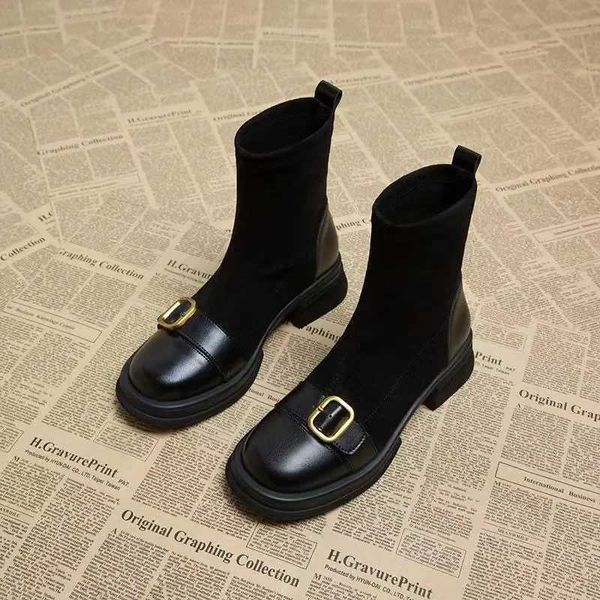 Flats Wen Ankle snow boots winter new Fi designer Wen shoe trend Cfort dress motorcycle boots Zapatos Mujeres Y241107