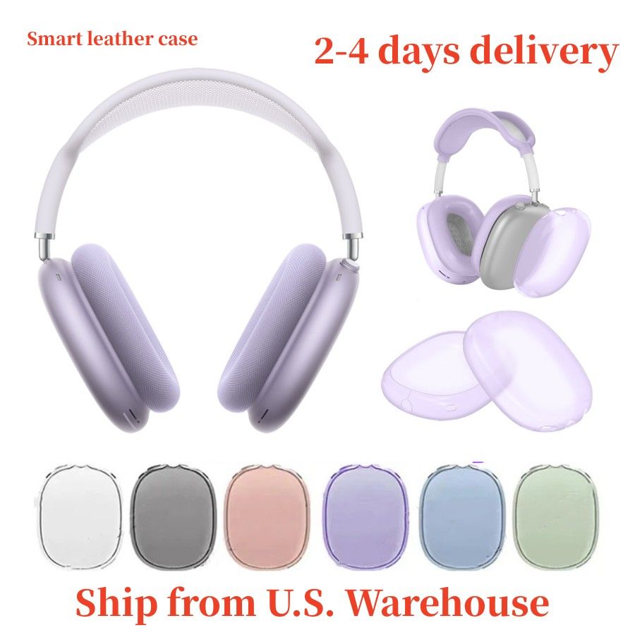 For AirPods Max Air pods Maxs Headphone Cushions Accessories Solid Silicone High Custom Waterproof Protective plastic Headphonesilicone case