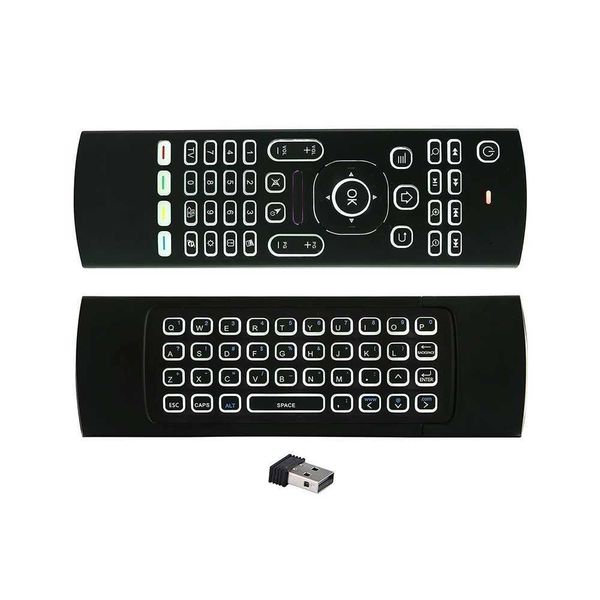MX3 backlit air mouse remote control wireless mini keyboard 2.4GHz for Android TV box PC motion sensing game controller X241213