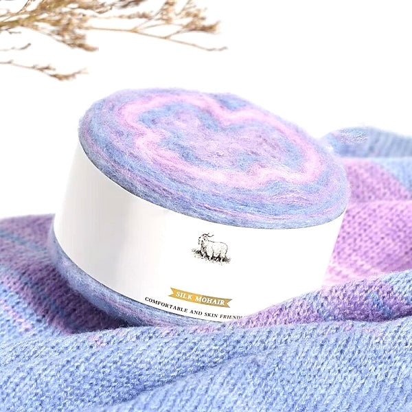 Gradient Silk Mohair Knitting Yarn