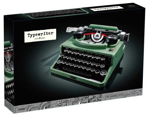 NEW Typewriter 2078pcs Retro Building Blocks Keyboard Moc 21327 Set Toys bricks Writing hine for kids Technical Ideas GiftL475