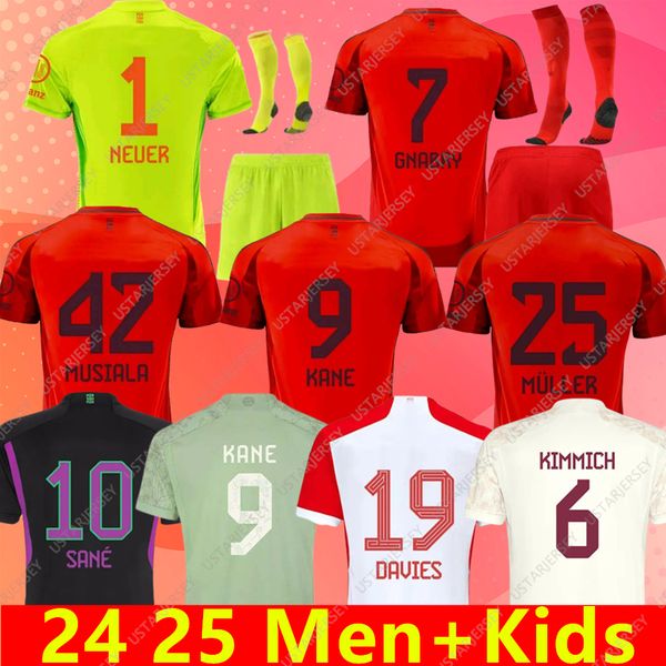 2024 2025 KANE soccer jerseys GRAVENBERCH SANE DE LIGT MULLER DAVIES KIMMICH long sleeve football shirts Men Kids kit COMAN 23 24 25 bAYErnS