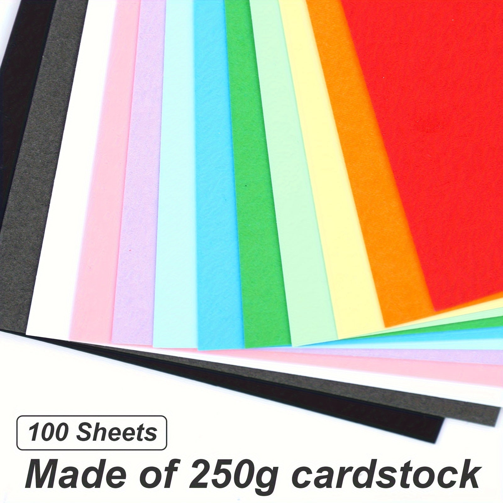 TEMU 100 Sheets Colored Cardstock 4 X 6 Inches, 250gsm- 12 Colors Construction Cardstock Paper For Diy Art Crafts Invitation Making Scrapbooking Back