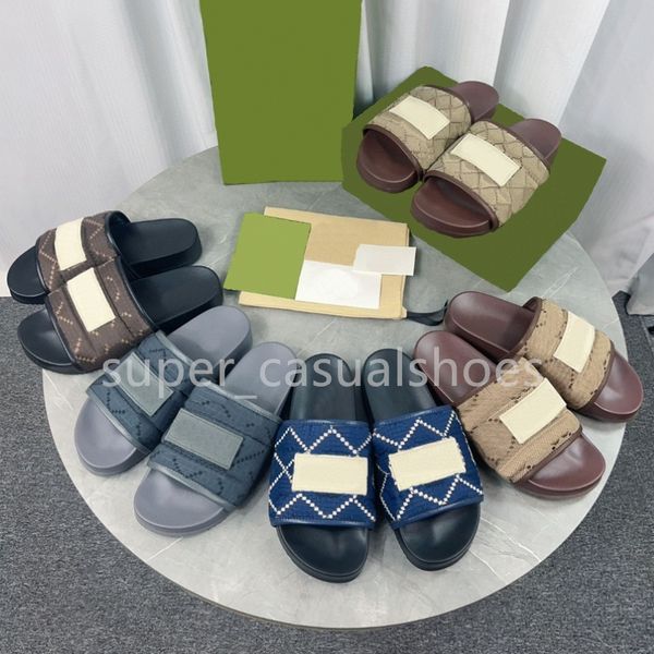 Designer Slides Men Women Slippers Platform Sandals Classic brand Summer Beach Outdoor Scuffs Casual Shoes letter Soft Flat Slipper Shoes 35