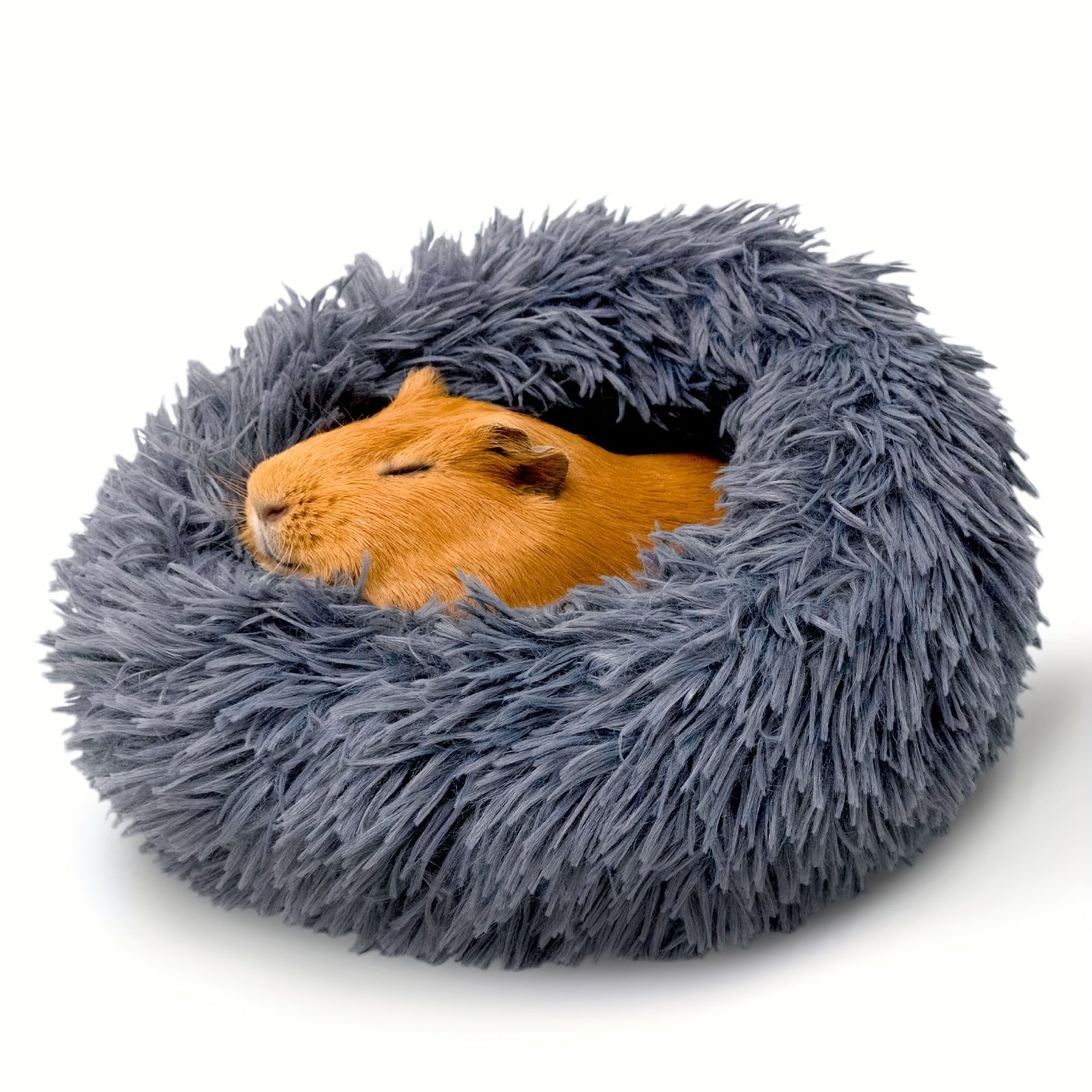 TEMU 1pc Cozy Plush Small Pet Nest,warm Hamster Sleeping Bed,premium Cage Sleeping Bed Padding,perfect Winter Supplies,care Warm Winter Habitat For