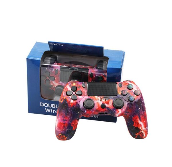 Game Controllers Joysticks Ps4 Style Blue Tooth Double Vibration Controller For Ps4 Wireless Gamepad Games Console Usb 6 Axis Drop Dhyjr