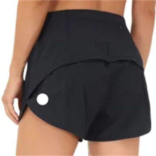 Mulheres Lululu Yoga Speed curta Speed Up Arte de altura alinhada Cieira curta Sports Sports Setor feminino Conjunto de secagem rápida R