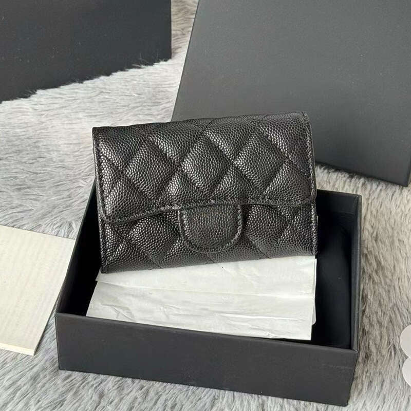 Mini Coin Purses Wallets Woman Designer Short Wallet Credit Cards Holder Caviar Holders Pocket Bags Genuine Leather