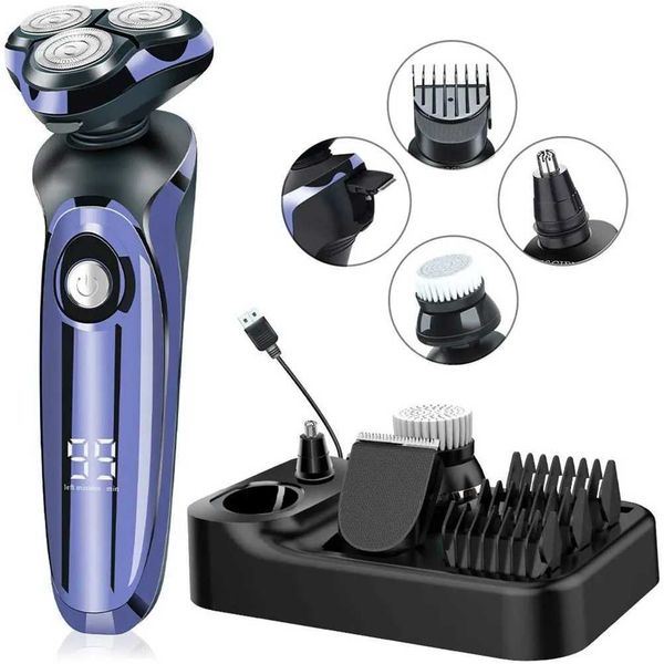 MOTA Electric Shaver Wet-Dry Dual Use Water Proof Electric Razor Nose Ear Hair Trimmer Rechargeable Shaving Machine for MenXJ241125