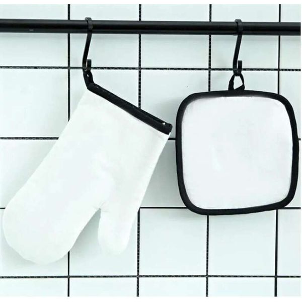 Sublimation DIY White Blank Canvas Bakeware Oven Mitts For Kitchen Cooking Baking Fy5136 C0620x04