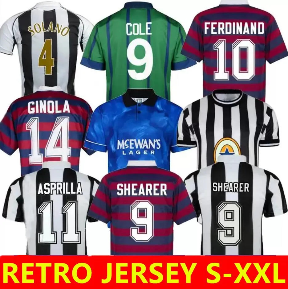 95 96 97 Newcastle SOCCER jerseys 98 99 NUFC SHEARER Retro HAMANN SHEARER PINAS 1988 93 95 1997 05 06 2000 01 UNITED OWEN classic FOOTBALL SHIRTS Gi
