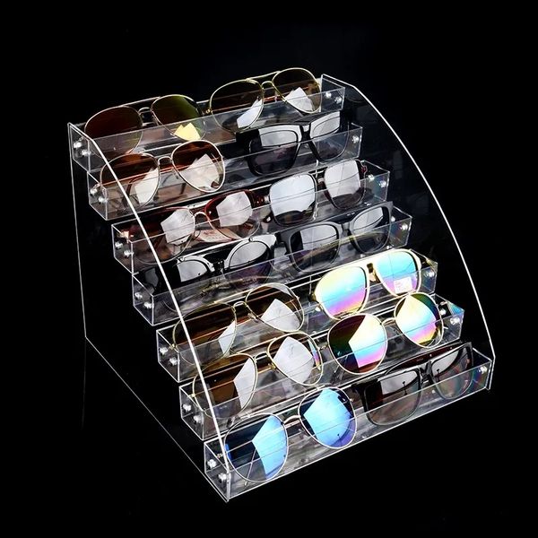 Sunglasses Organizer Acrylic Display Stands Eyeglasses Holders Bracket Transparent Shelf Glasses Organizer Rack Store Decor