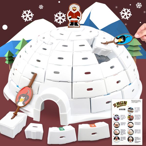 Board Games Penguin Snow House Parent-Child Interactives Adult Educational Toy Board Game down the ice Party Games S2412192