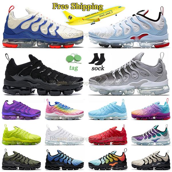 Free Shipping Big Size 36-47 TN plus running shoes mens Triple Black White Bubblegum 95 Pink Foam Blue Grey USA Atlanta Fury tns women outdo