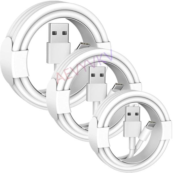 High Quality charger cables 1M-3ft 2M-6ft USB phone Cable Data Transfer Fast Charging micro type ctype c For iPhone Xiaomi Huawei Android ip