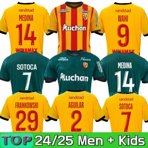 Maillot RC Lens WAHI Soccer Jerseys SOTOCA FOFANA BUKSA PEREIRA DA COSTA KAKUTA FULGINI DIOUF SPIERINGS GANAGO Home Football Shirts Foot Men