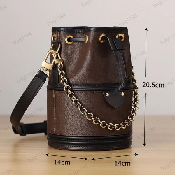 10A TOP luxury bags womens designer Fashion Bucket bag barrel shaped shoulder bags Drawstring Bag Wallet crossbody soft Satchel Clutch M 834