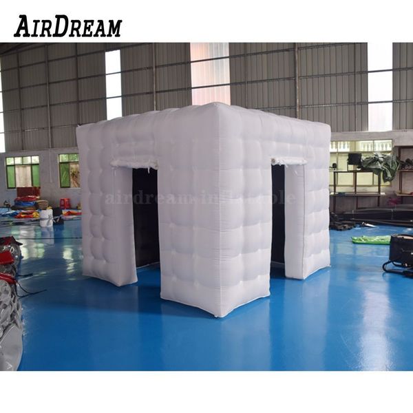 5x5x3mH (16.5x16.5x10ft) Good quality Advertising Inflatable Cube Tent,Inflatable Photo Booth PhotoBooth Tent with Full LED light for Party