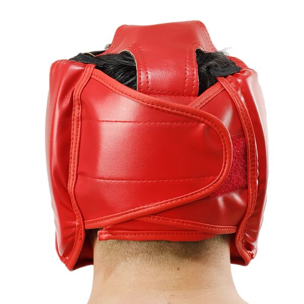 Full-covered Pu Boxing Helmet Kids Adults Muay Thai Training Sparring Boxing Headgear Gym Equipment Taekwondo Head Guard